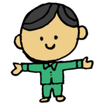 パジャマを着た男の子のフリーイラスト