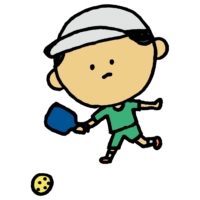 ピックルボール,パドル,ラケット,スポーツ,運動,男性,手書き風
