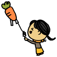 手書き風,動物,うま,ウマ,馬,午,2026年,令和8年,2038年,令和20年,干支,十二支,年賀状,凧,女の子,人物,にんじん,ニンジン,人参