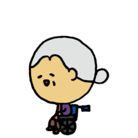 車椅子,車いす,車イス,座る,高齢,お年寄り,介護,人物,手書き風,女性,おばあさん