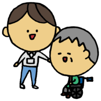 車椅子,車いす,車イス,座る,高齢,お年寄り,介護,人物,手書き風,男性,おじいさん,介護士,介護,男性,仕事,職業