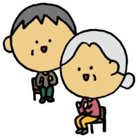 高齢者,お年寄り,男性,女性,拍手,レクリエーション,介護,人物,手書き風