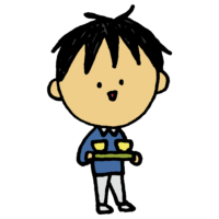 介護士,食事,食器,運ぶ,仕事,職業,配膳,手書き風,人物,男性