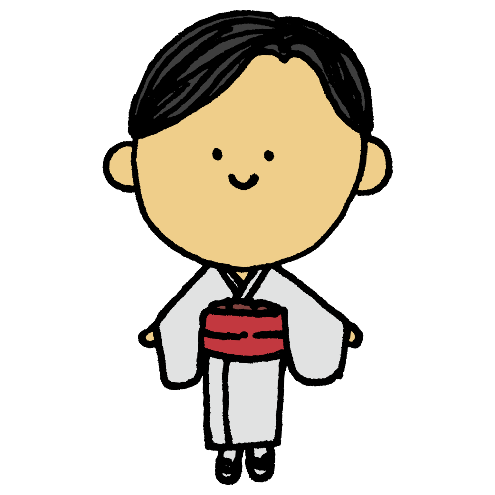 着物を着た女性のフリーイラスト