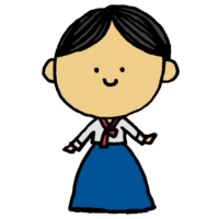 チマチョゴリ,中国,民族衣装,服,衣類,女性,人物,手書き風