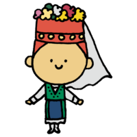 スクーマン,ブルガリア,人物,女性,手書き風,服,民族衣装,衣類