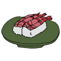 甘エビのお寿司のフリーイラスト