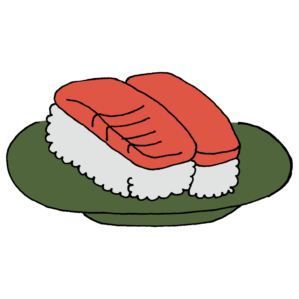 マグロのお寿司のフリーイラスト