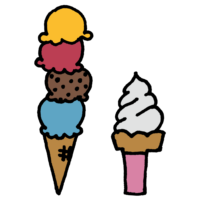 アイス,アイスクリーム,ソフトクリーム,食べ物,甘い,スイーツ,夏,冷たい