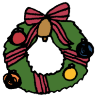 手書き風,Xmas,クリスマス,christmas,リース,クリスマスリース,植物,イベント,飾り,インテリア,お洒落,飾る,オーナメント