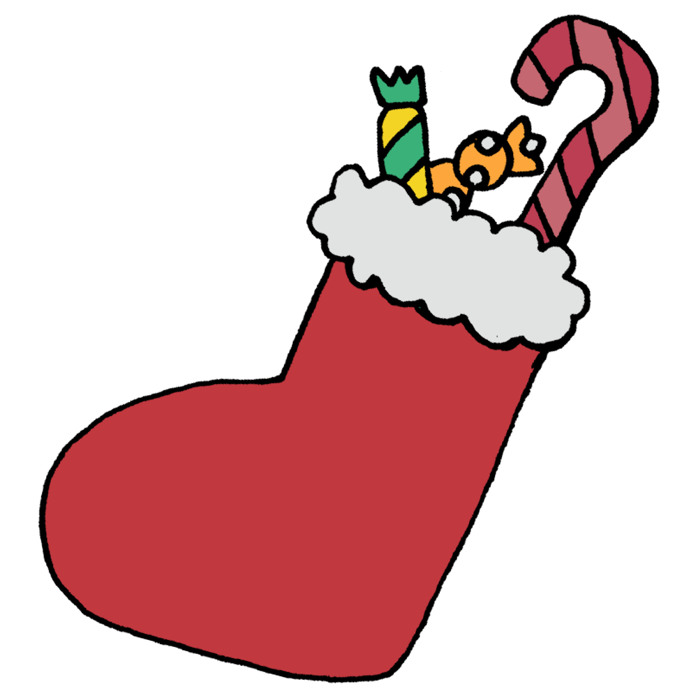 手書き風,Christmas,クリスマス,Xmas,飾りつけ,オーナメント,12月,冬,イベント,靴下,お菓子,食べ物,くつした,布