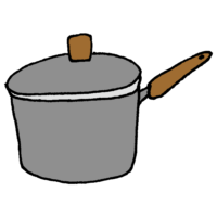 鍋,とって,手書き風,料理,調理,道具,蒸す,焼く,蓋,なべ,ナベ,お鍋