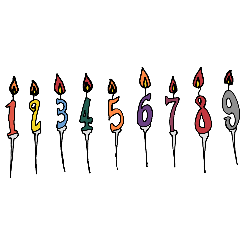 手書き風,数字,ろうそく,ローソク,ロウソク,蝋燭,誕生日ケーキ用,お誕生日,お祝い,おめでたい,食器,火,火をつける,火を消す,吹く,数字,番号,年齢,年