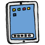 タブレットのフリーイラスト