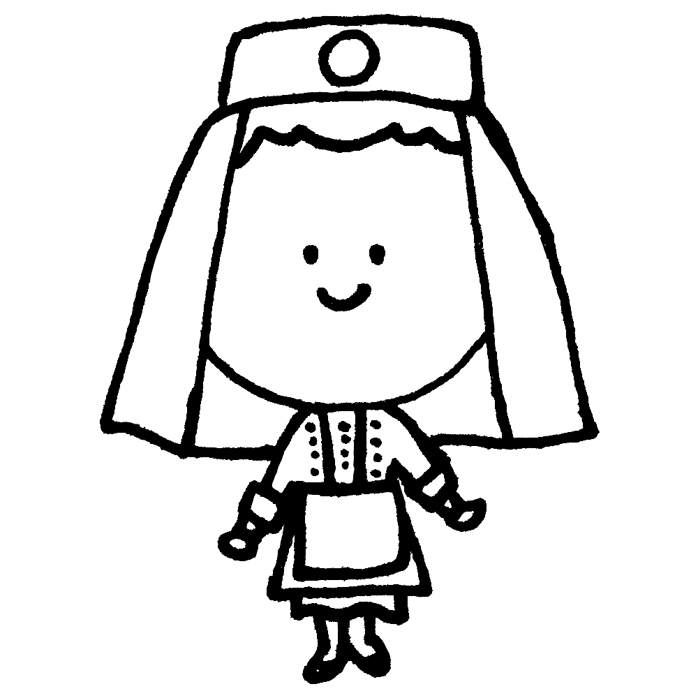 北マケドニア,人物,女性,手書き風,服,民族衣装,衣類