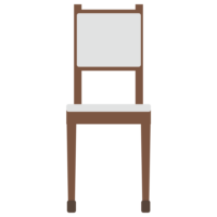 正面を向いた背の高い椅子のフリーイラスト