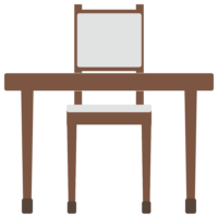 背の高い椅子とテーブルのフリーイラスト