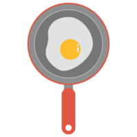 卵ののったフライパンのフリーイラスト