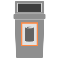 缶のゴミ箱のフリーイラスト