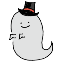 オバケ,ハット,帽子,ハロウィン,生き物,架空の生物,幽霊,手書き風,かわいい