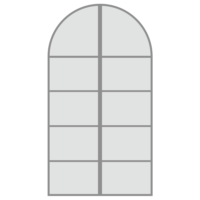 グレーの枠の窓のフリーイラスト