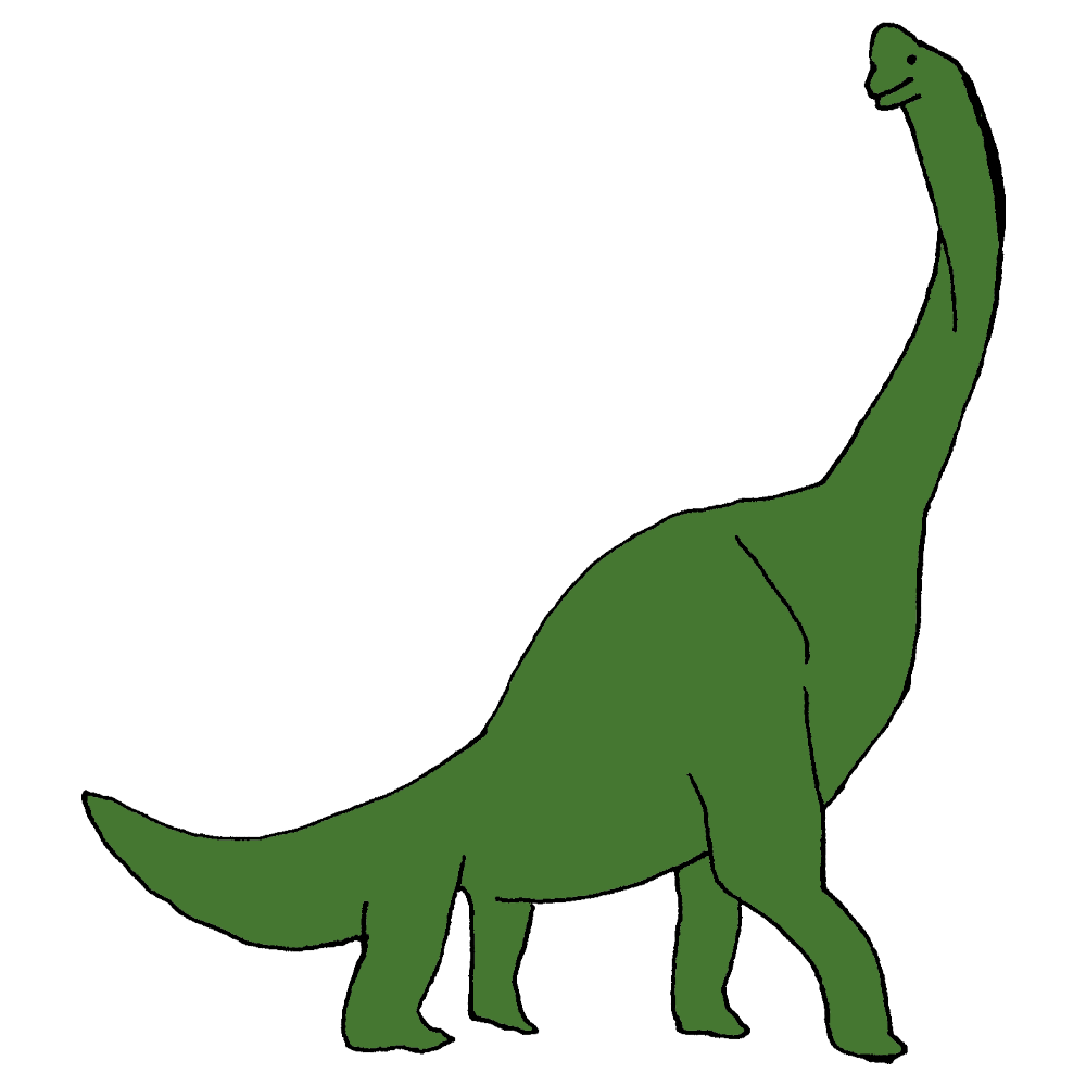 ブラキオサウルスのフリーイラスト