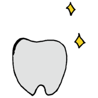 ピカピカの歯のフリーイラスト